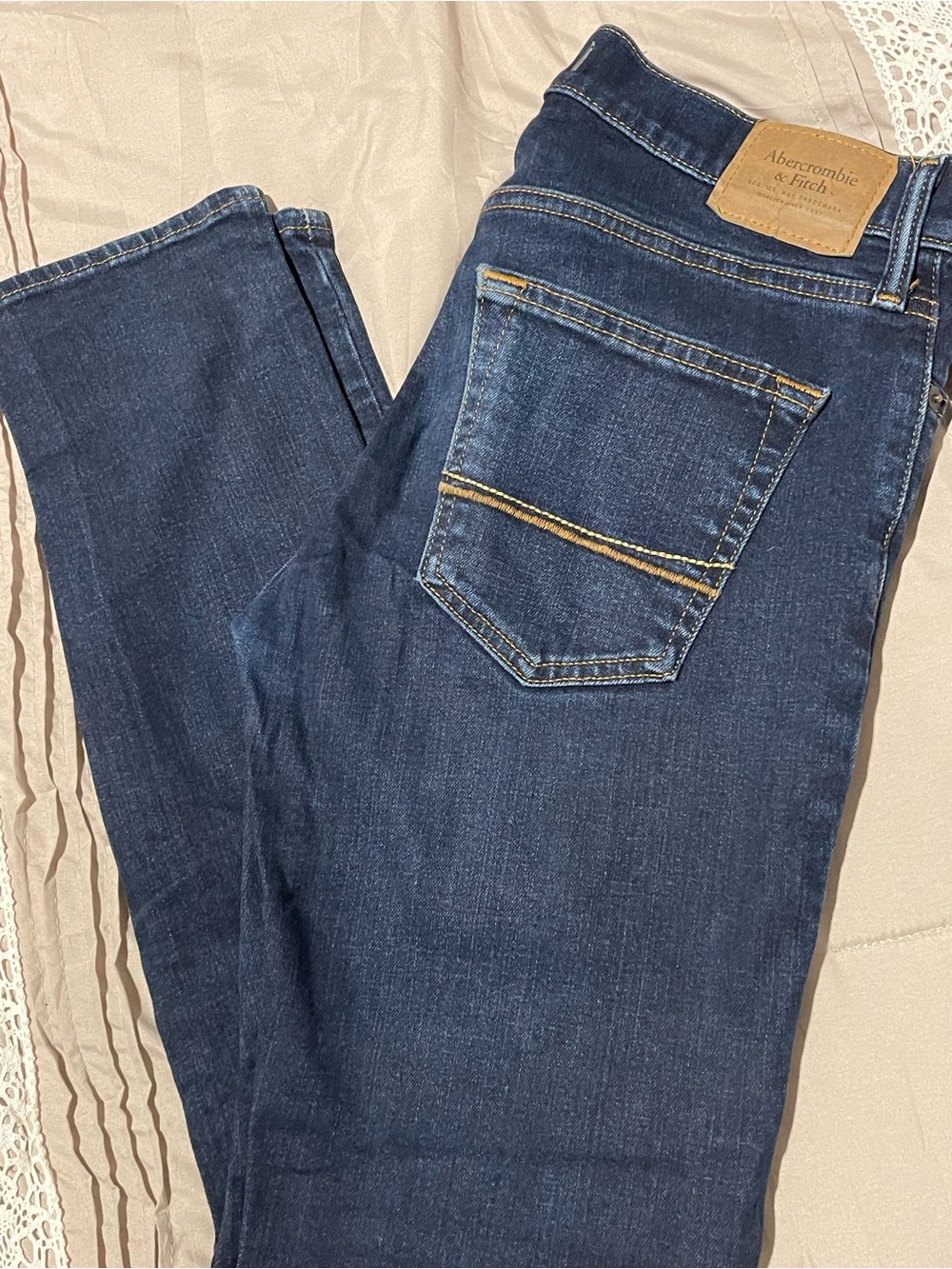 Abercrombie & Fitch Men’s Dark Blue Slim Jeans